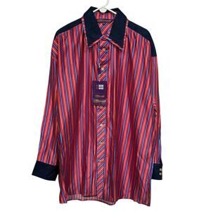 SILVERSILK 3XL Red Label Men Hip Hop Big Tall Print All Over Button Shirt NEW
